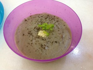 chew -mushroom soup