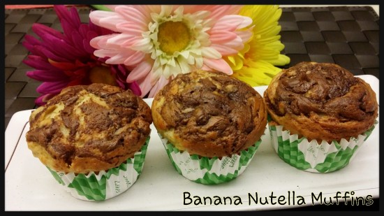 Nutella Swirl Banana Muffins