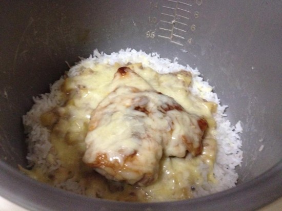Rice Cooker – Cheese Bake Chicken Rice