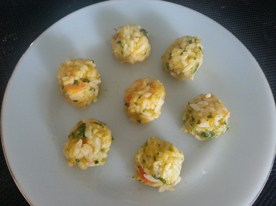 Healthy Mixed Vegetables Rice Ball