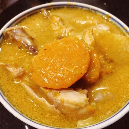Pumpkin curry chicken by slow cooker (toddler version)